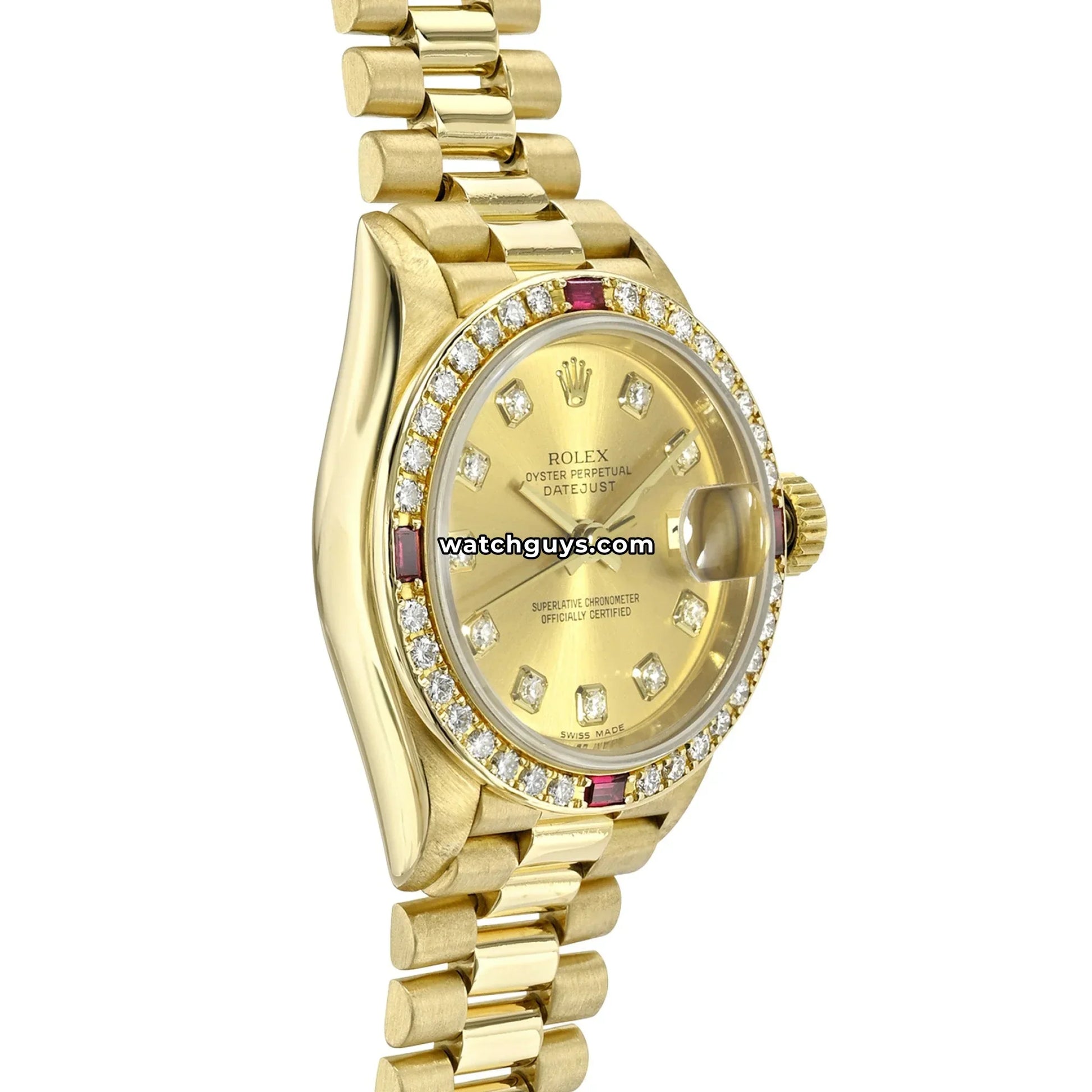 Rolex Datejust 69068 Champagne Diamond Ruby