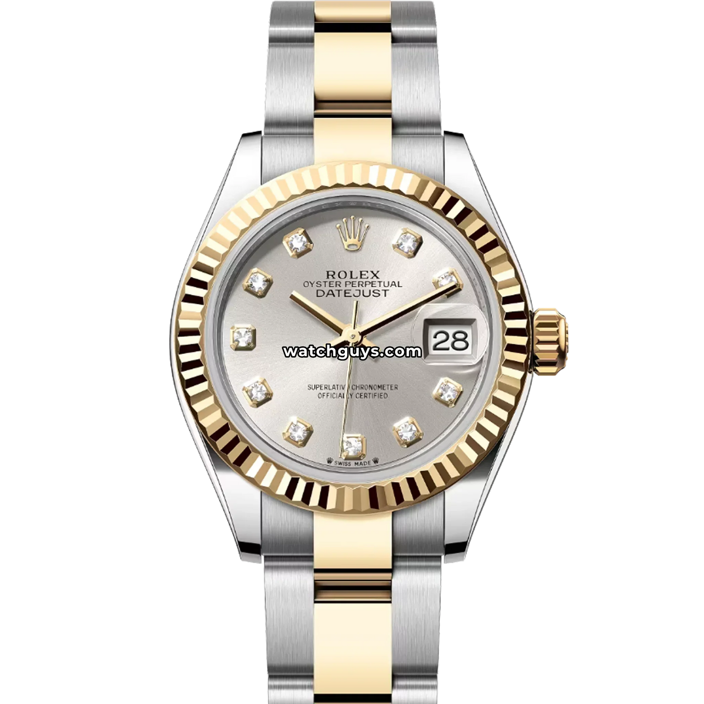 Rolex Datejust 279173 Silver Diamond Oyster