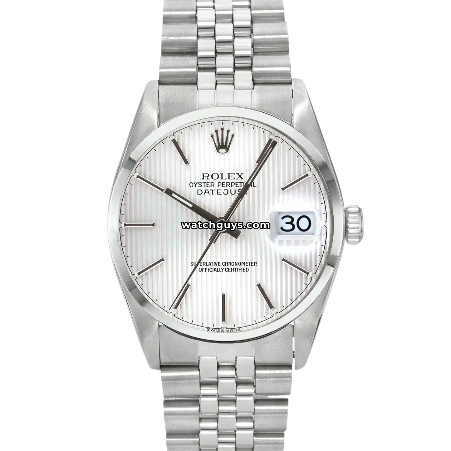 Rolex Datejust 16200 Silver Tapestry