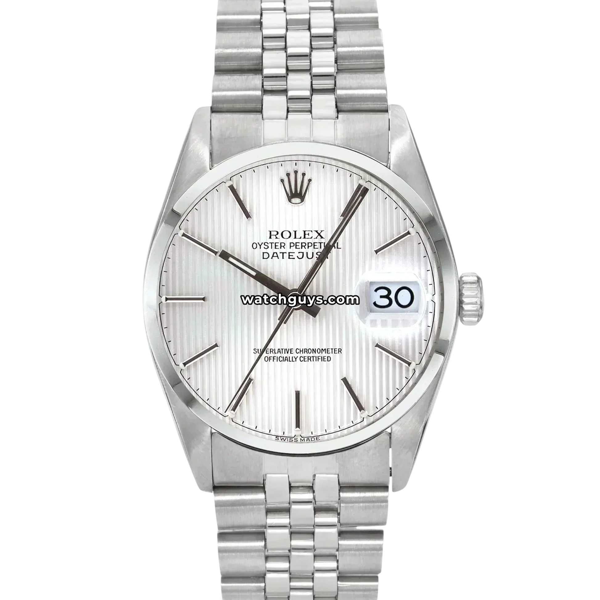Rolex Datejust 16200 Silver Tapestry