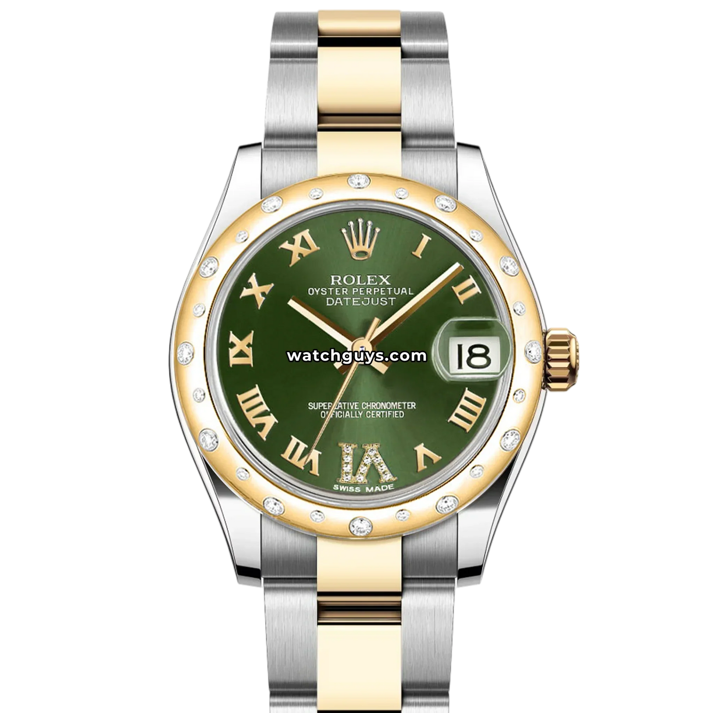 Rolex Datejust 178343 Green Diamond Oyster