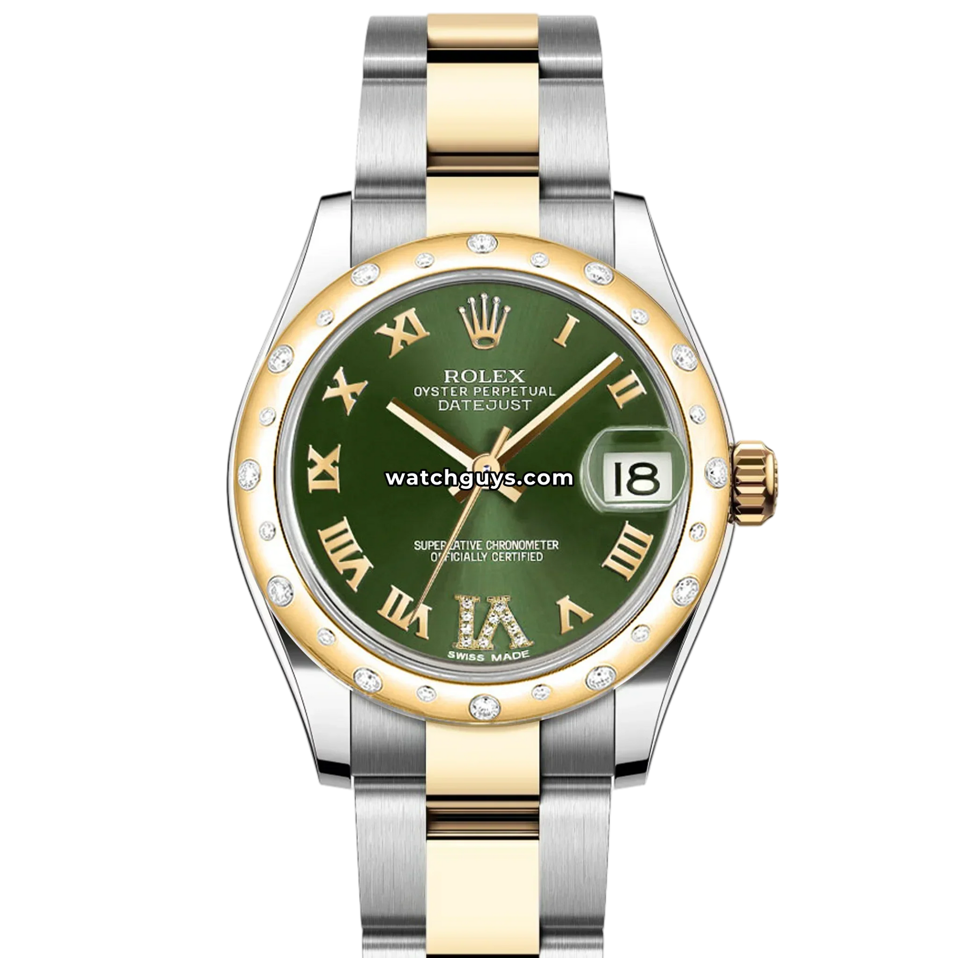 Rolex Datejust 178343 Green Diamond Oyster