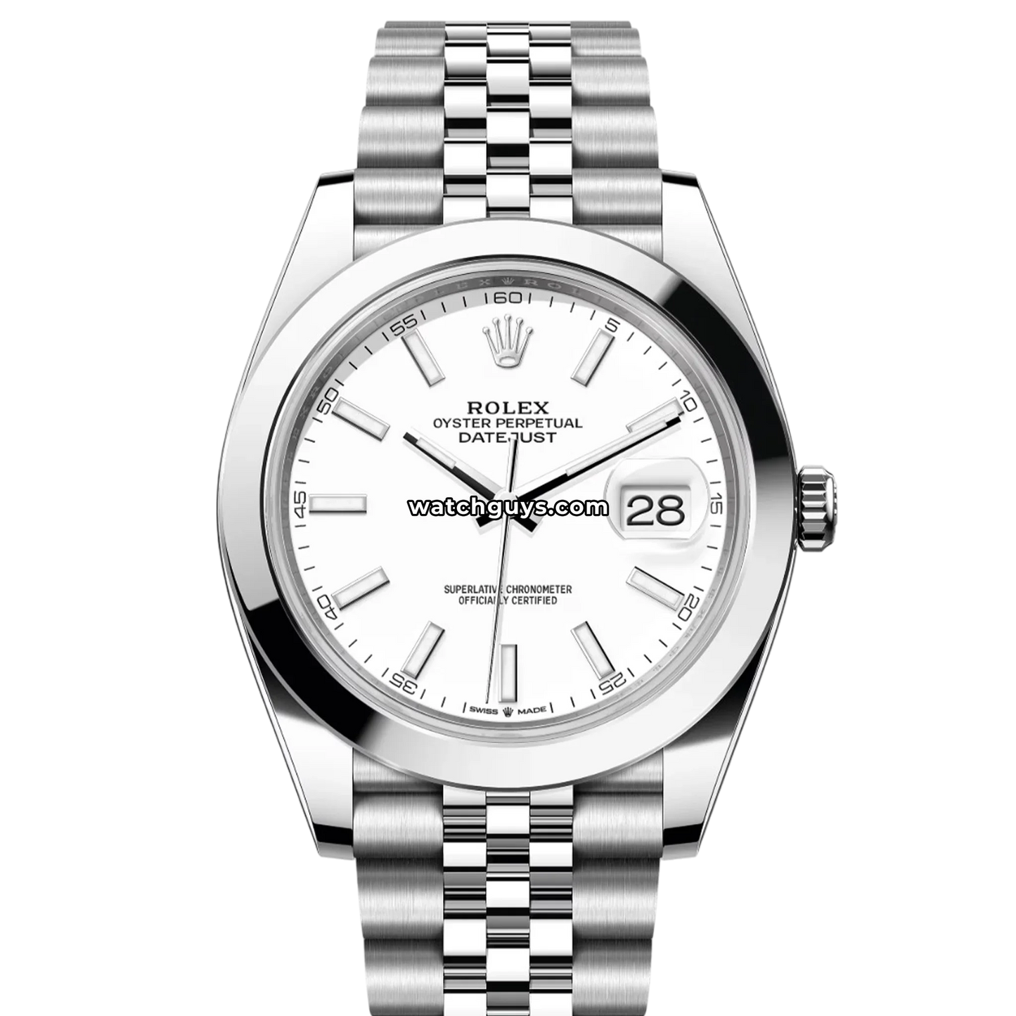 Rolex Datejust 126300 White Index Jubilee