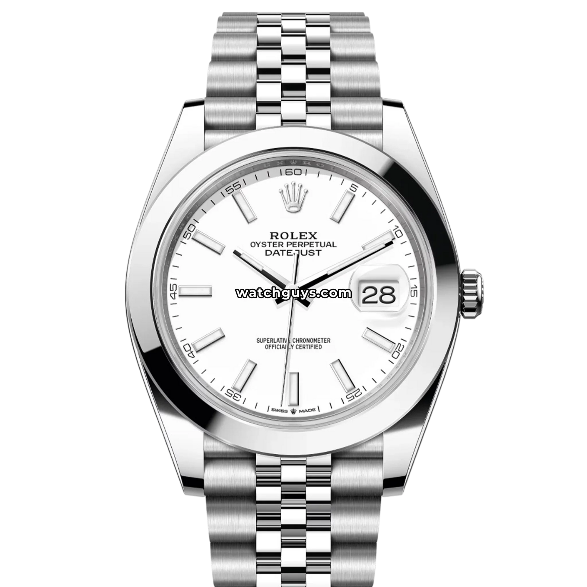 Rolex Datejust 126300 White Index Jubilee