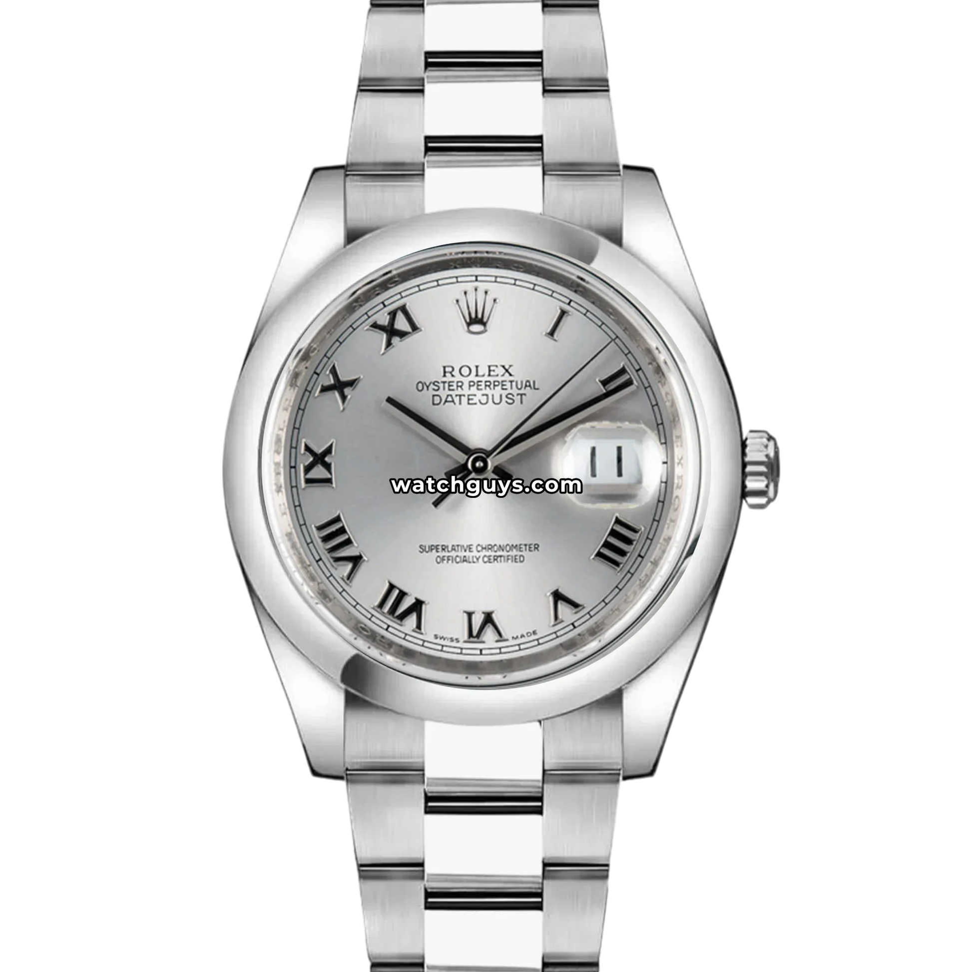 Rolex Datejust 116200 Silver Roman Oyster