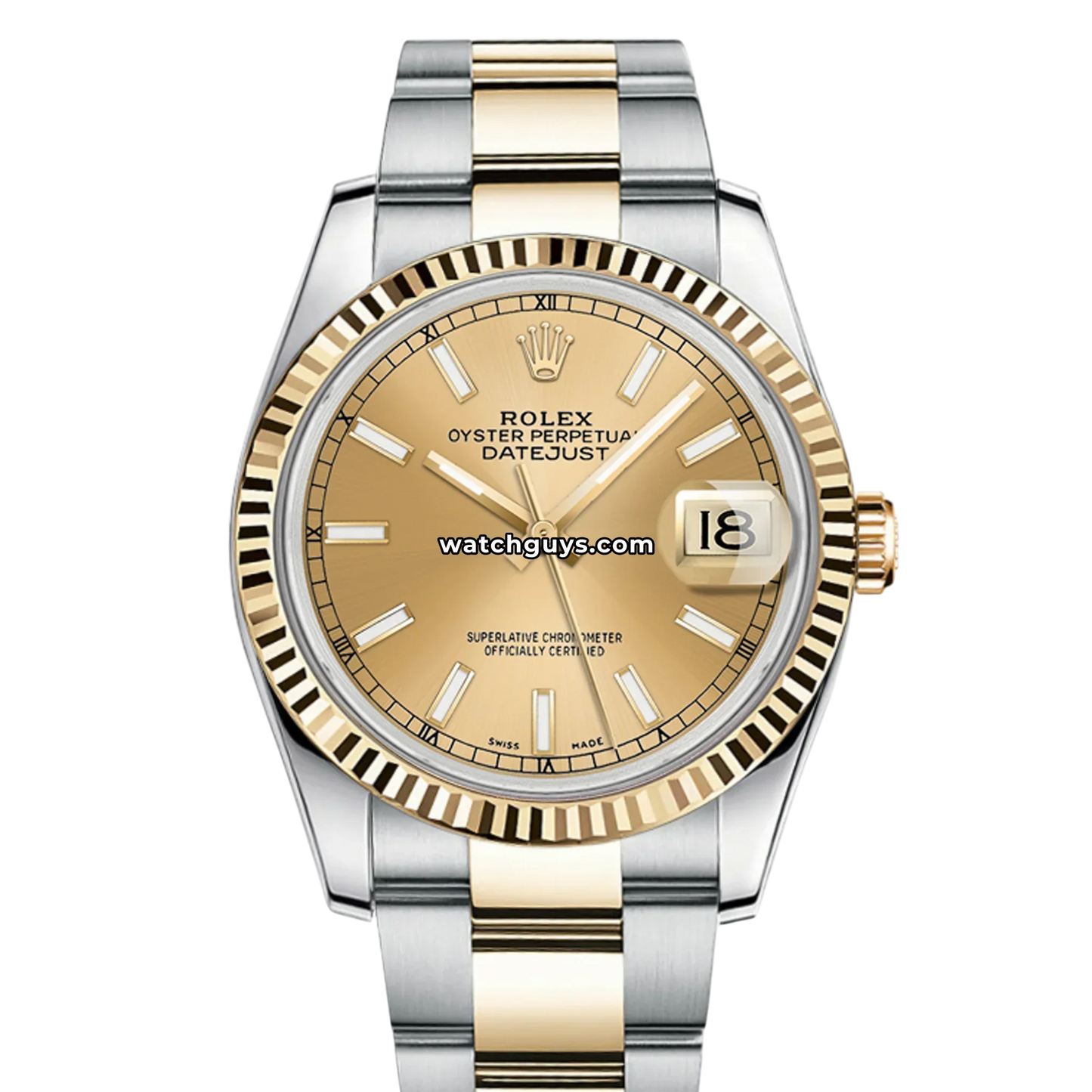Rolex Datejust 116233 Champagne Index Oyster