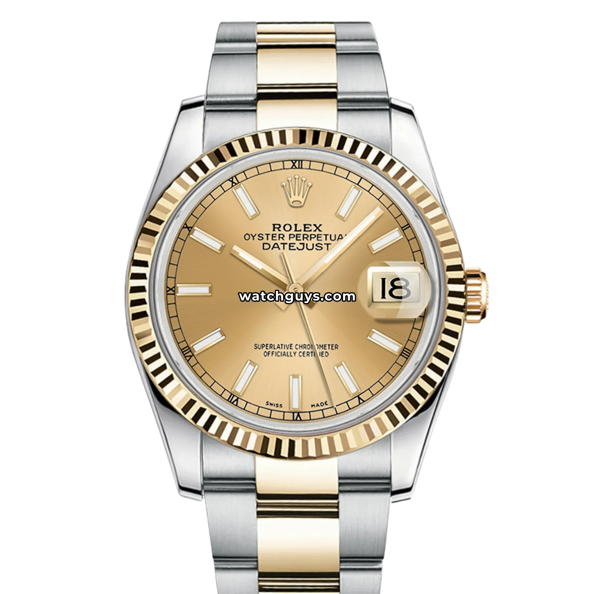 Rolex Datejust 116233 Champagne Index Oyster