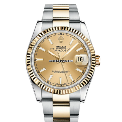 Rolex Datejust 116233 Champagne Index Oyster