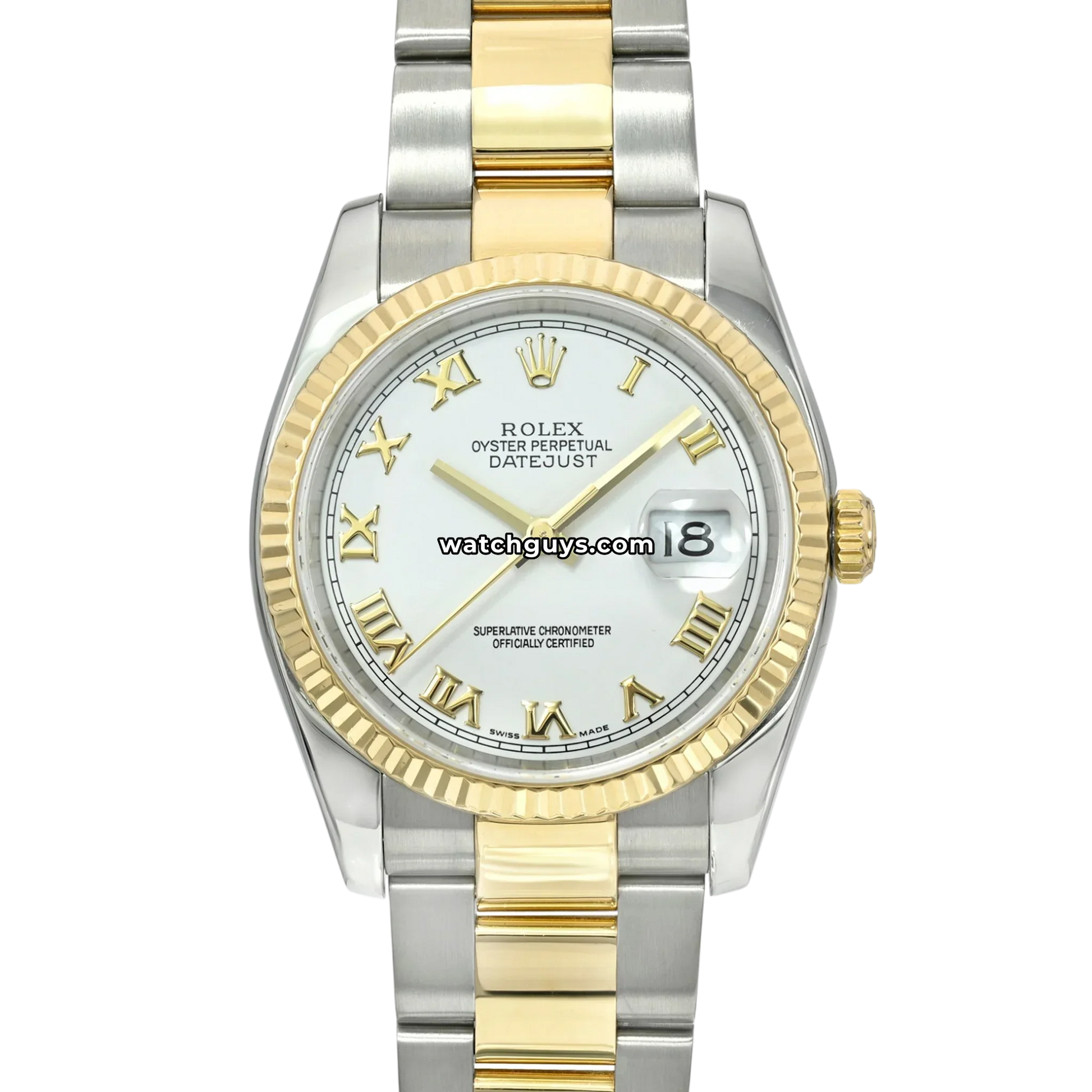 Rolex Datejust 116233 White Roman Oyster