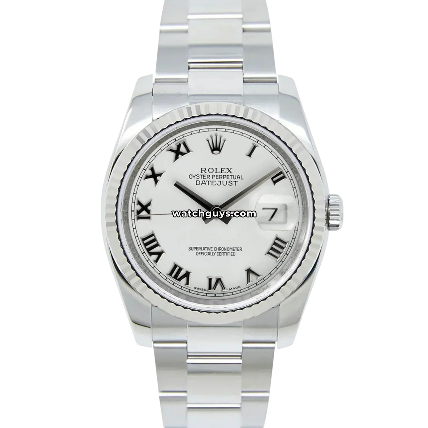 Rolex Datejust 116234 White Roman Oyster