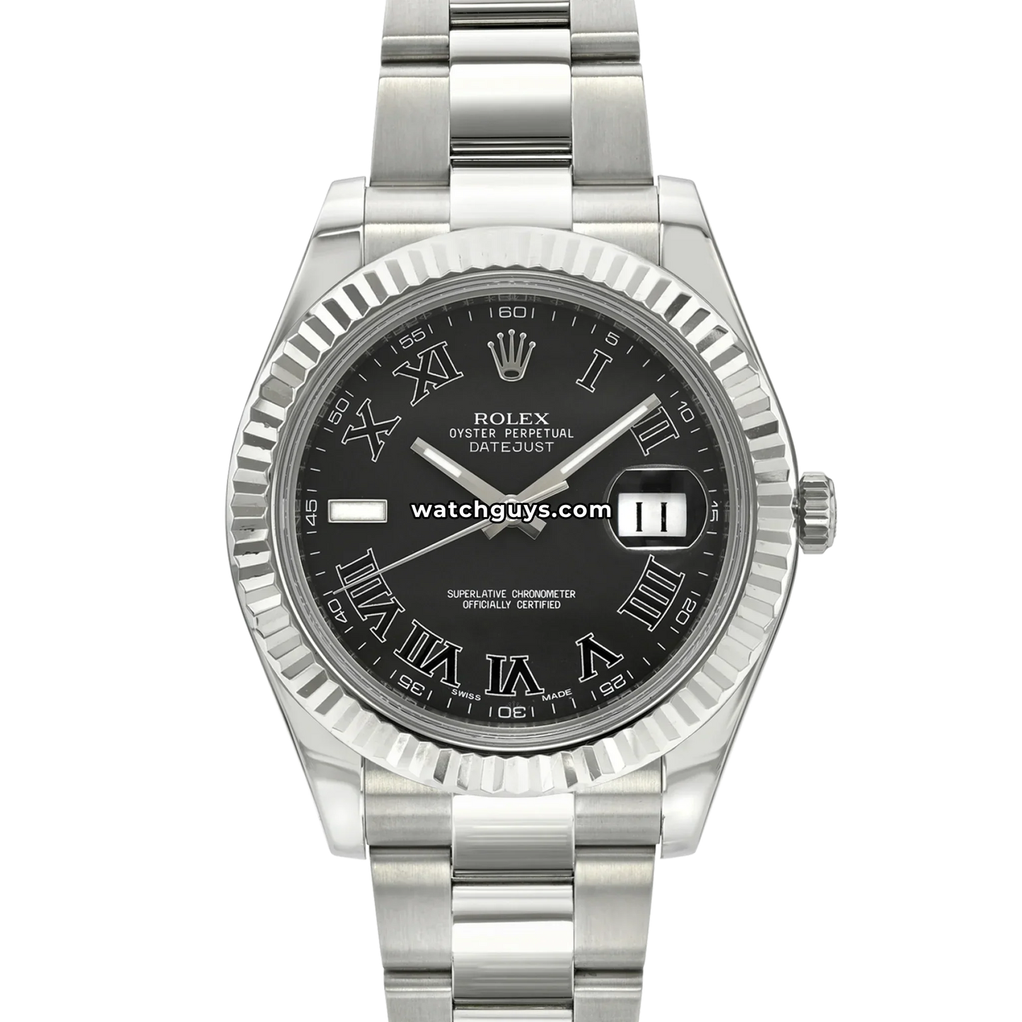 Rolex Datejust 116334 Black Roman Oyster