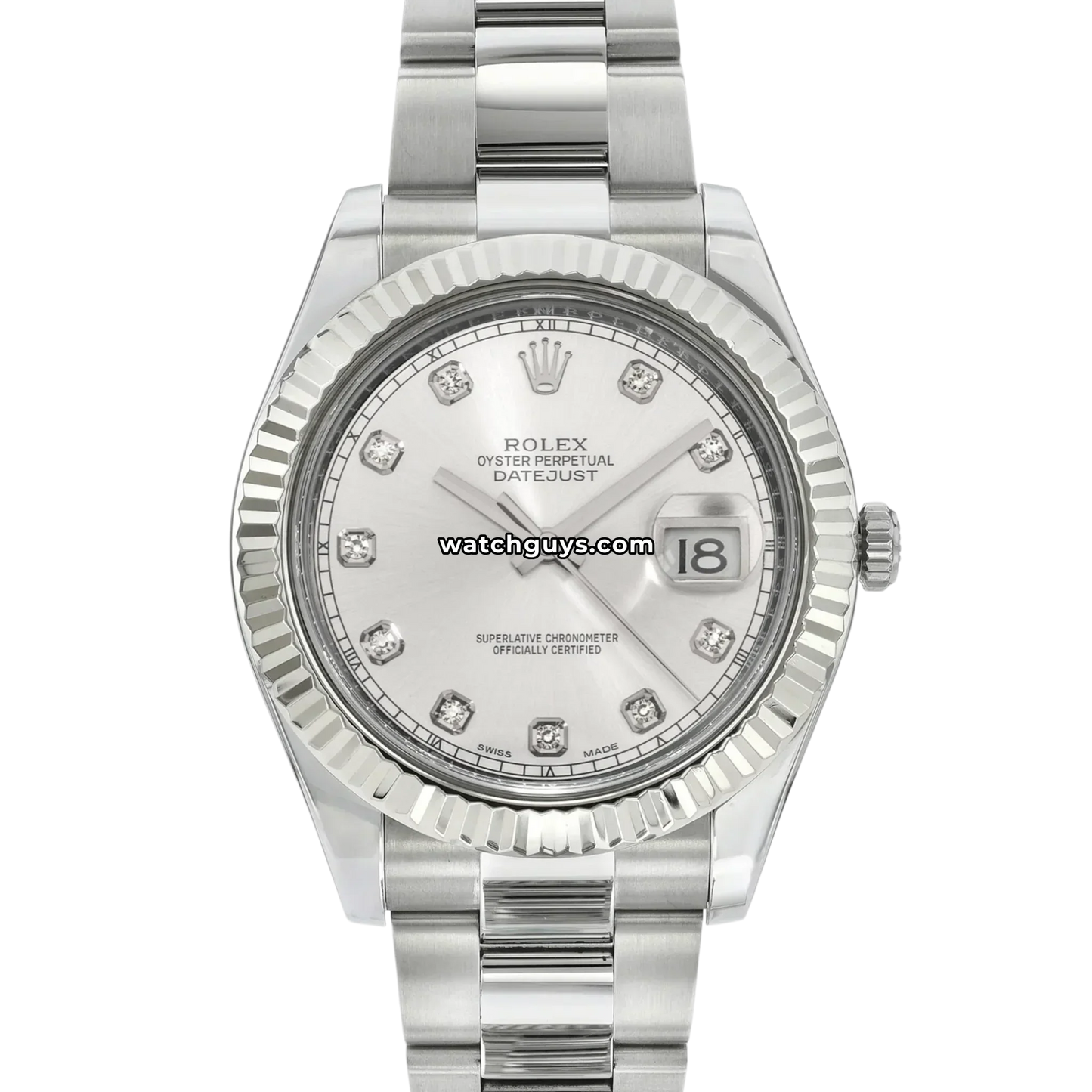 Rolex Datejust 116334 Silver Diamond