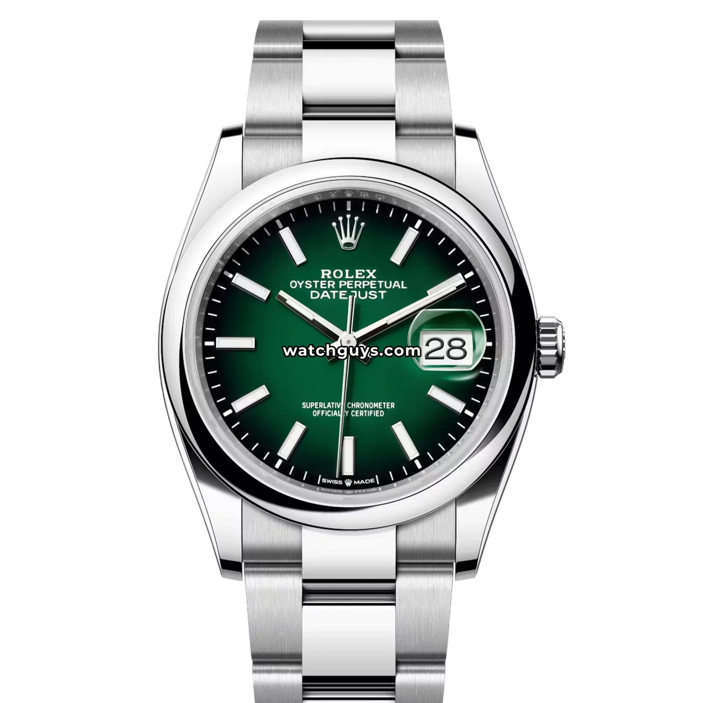 Rolex Datejust 126200 Green "Ombre" Oyster