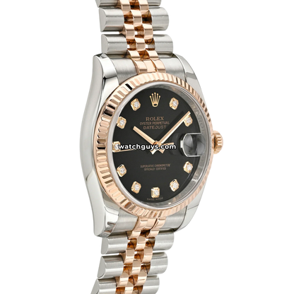 Rolex Datejust 116231 Black Diamond Jubilee
