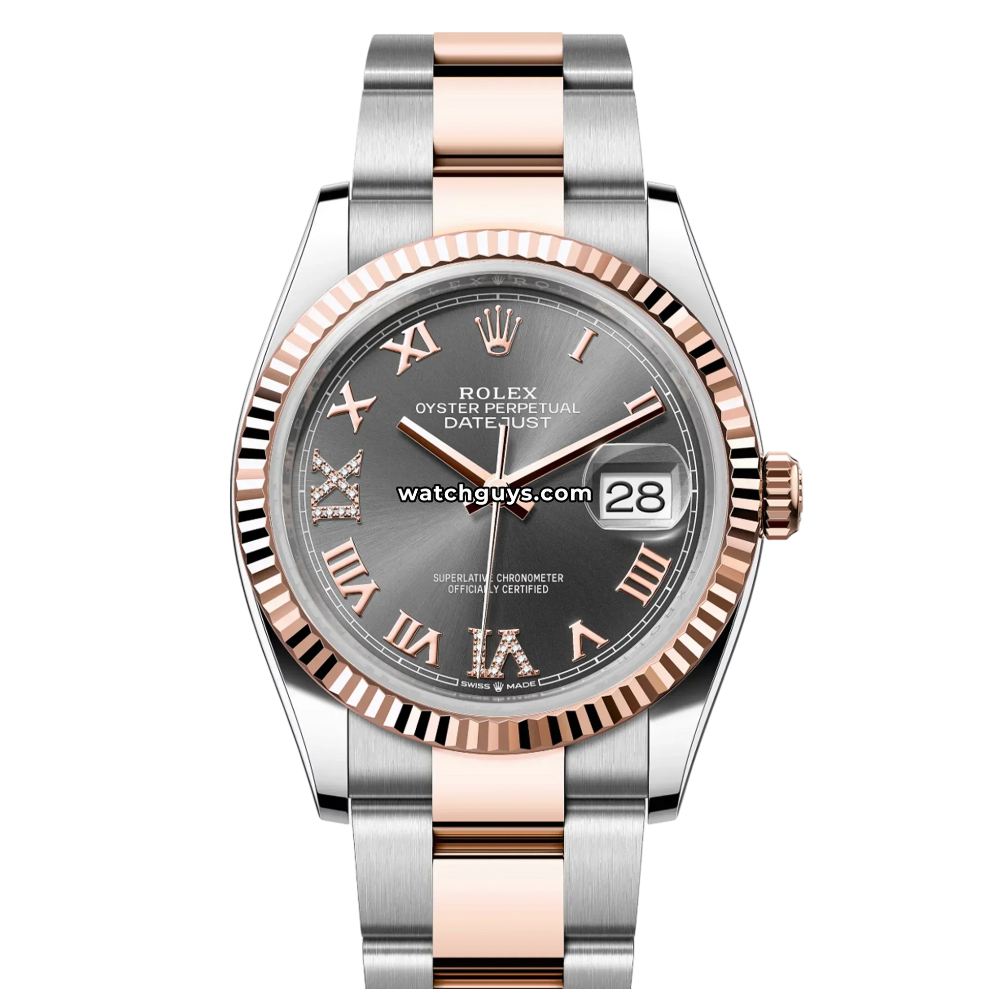 Rolex Datejust 126231 Slate Roman Diamond Oyster