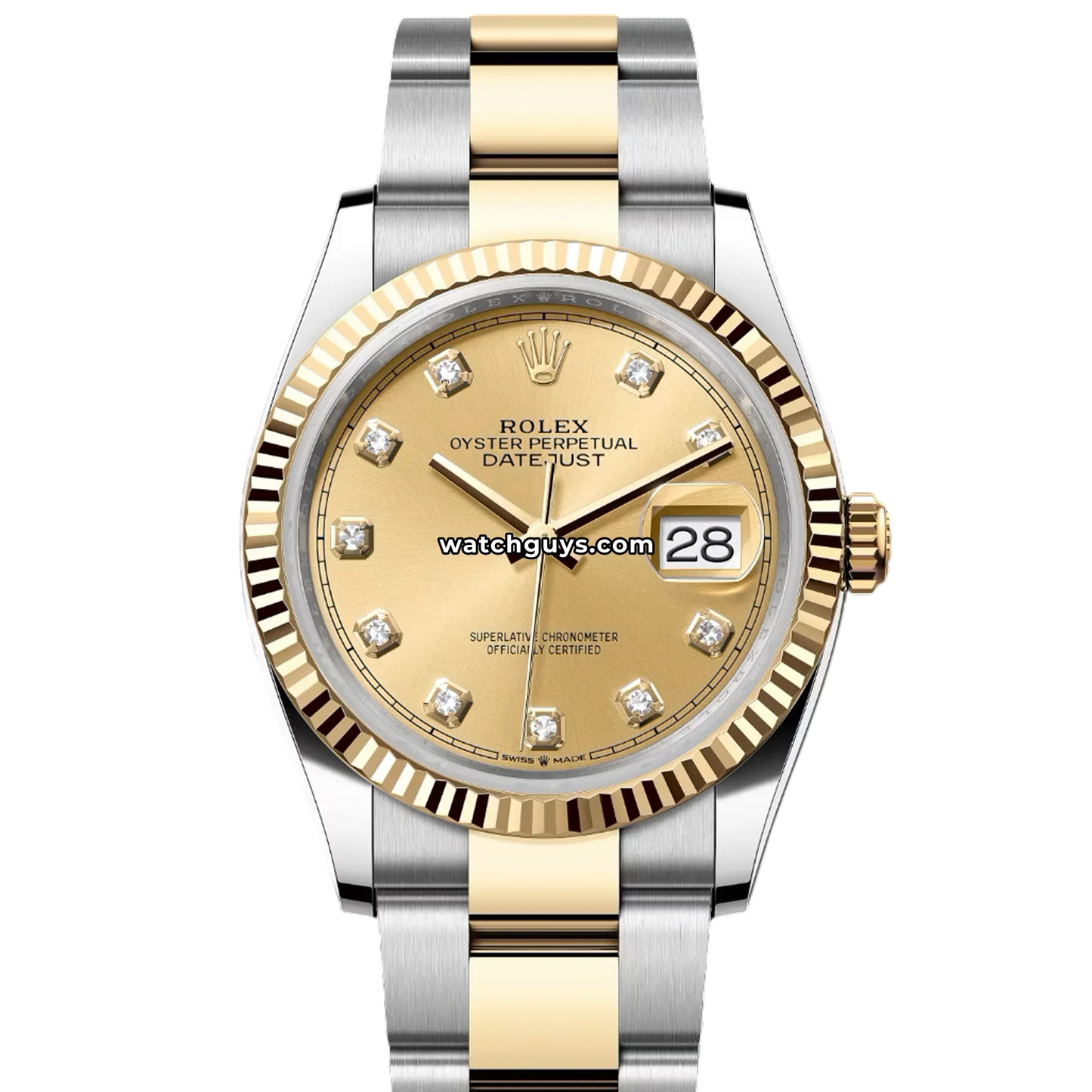 Rolex Datejust 126233 Champagne Diamond Oyster