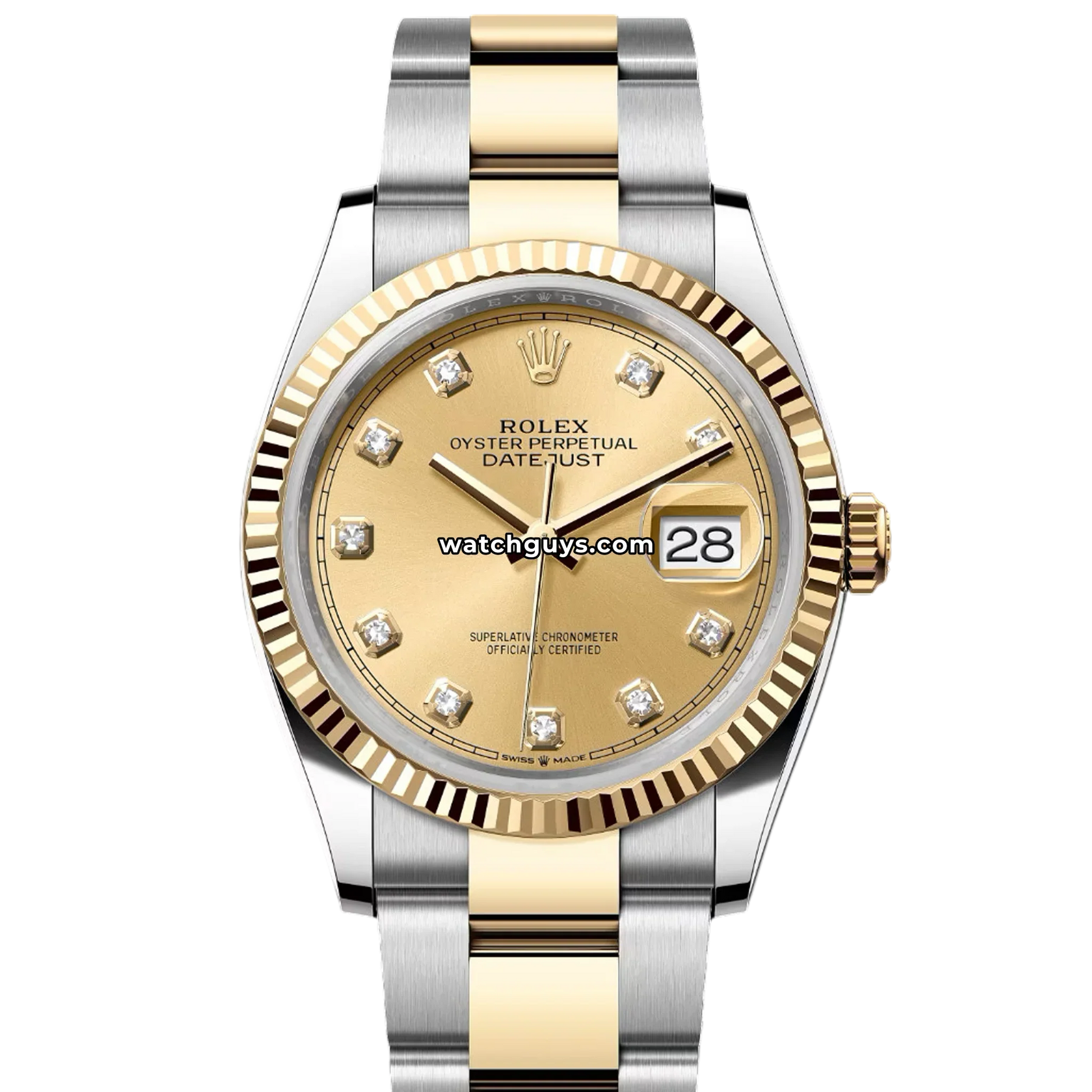 Rolex Datejust 126233 Champagne Diamond Oyster