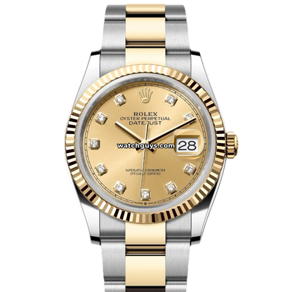 Rolex Datejust 126233 Champagne Diamond Oyster