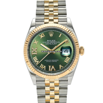 Rolex Datejust 126233 Green Roman Diamond Jubilee