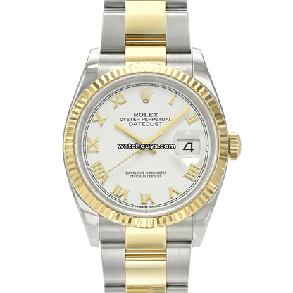 Rolex Datejust 126233 White Roman Oyster