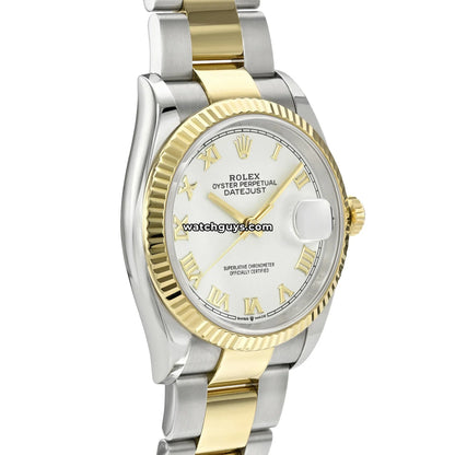 Rolex Datejust 126233 White Roman Oyster