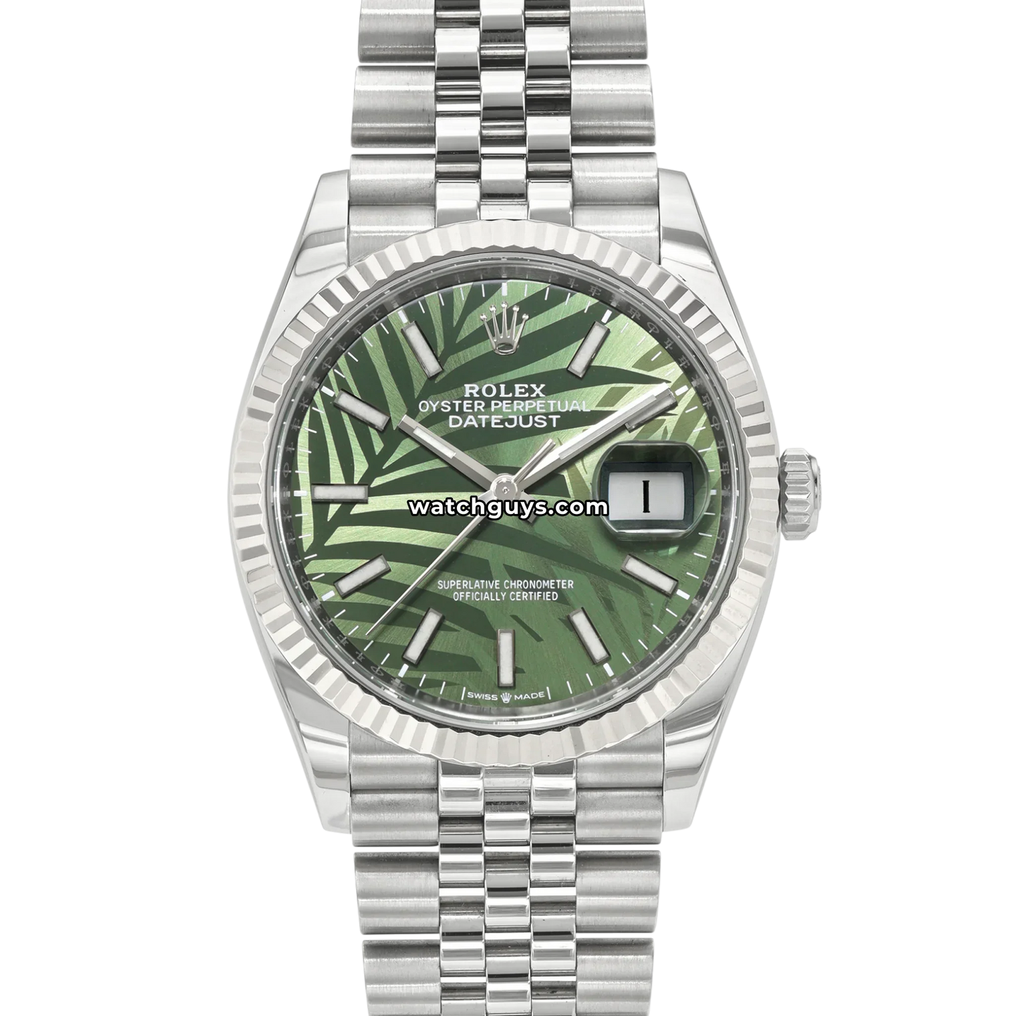 Rolex Datejust 126234 Green Palm Motif Jubilee