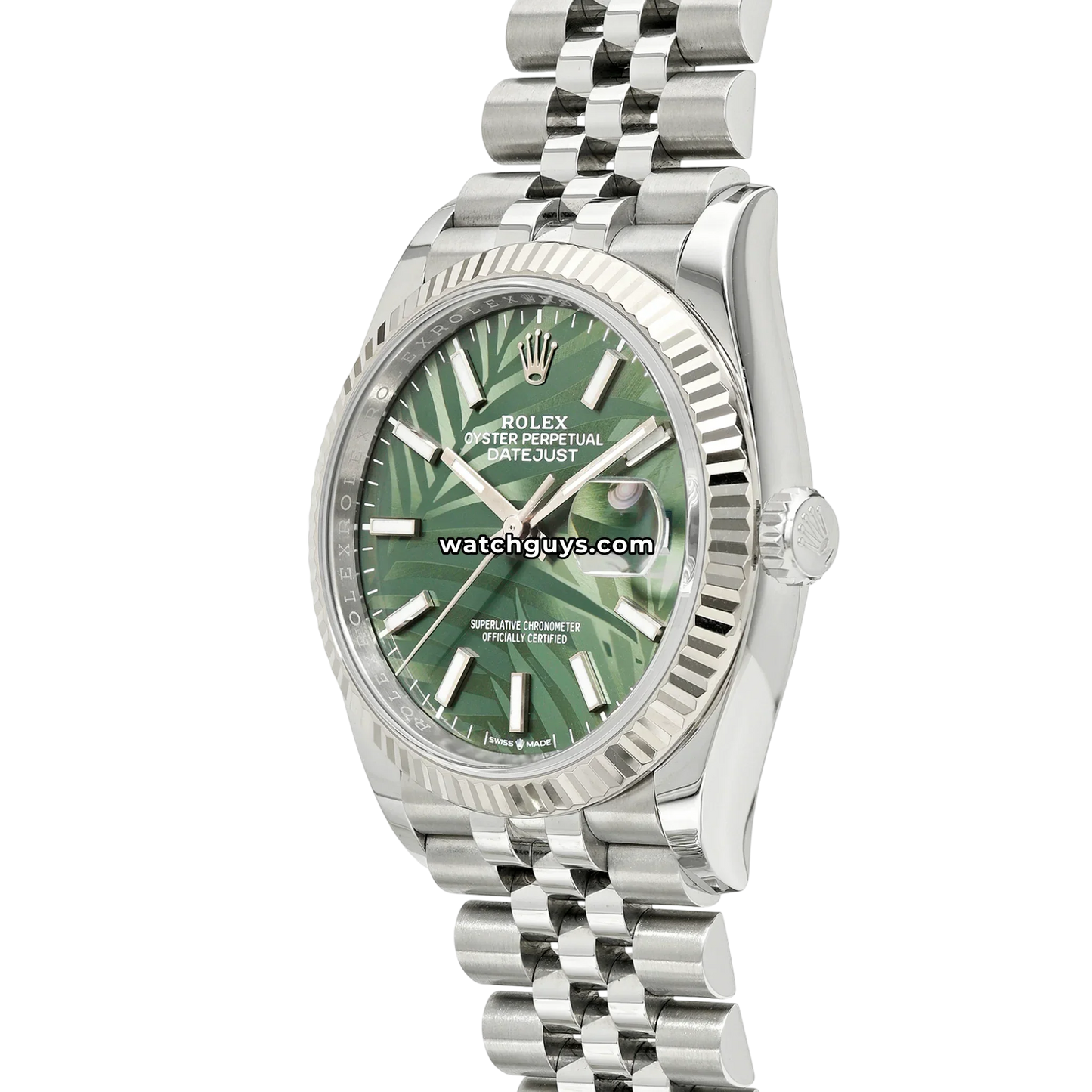 Rolex Datejust 126234 Green Palm Motif Jubilee