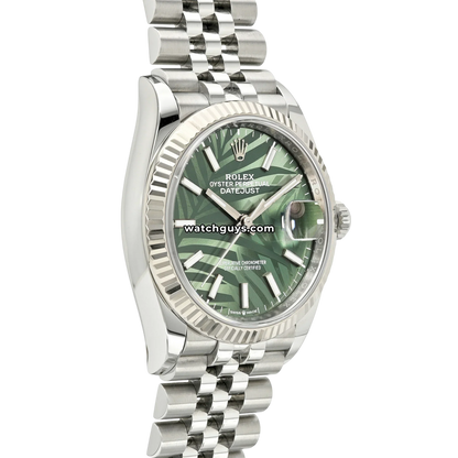 Rolex Datejust 126234 Green Palm Motif Jubilee