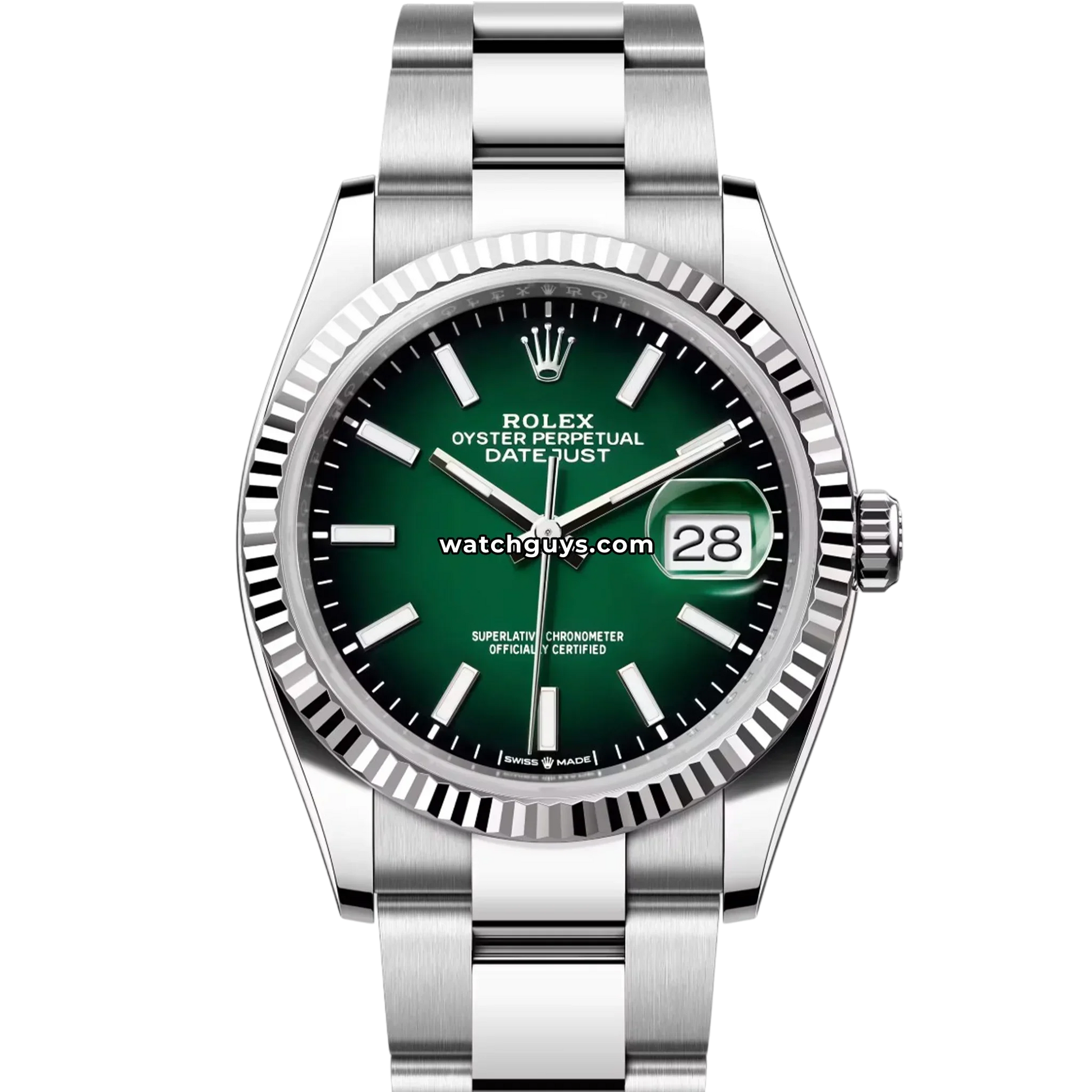 Rolex Datejust 126234 Green "Ombre" Oyster