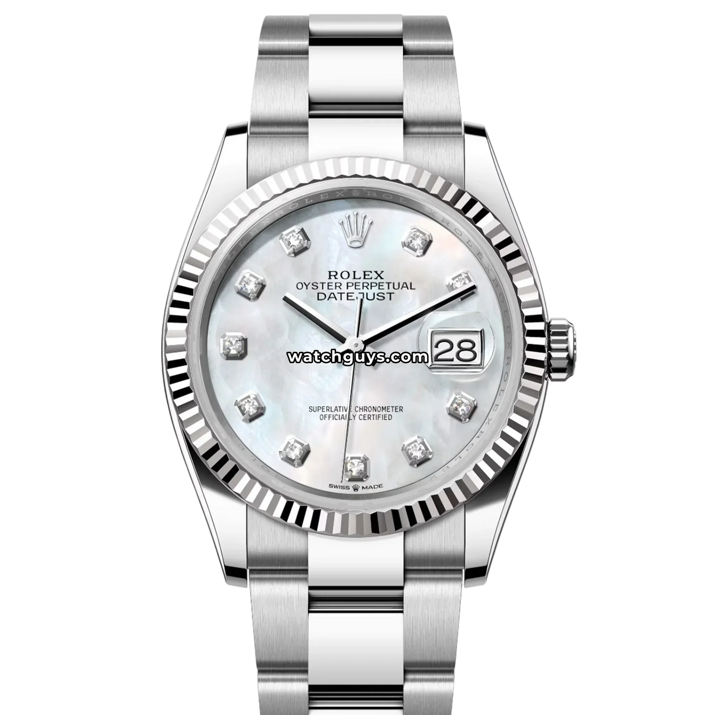 Rolex Datejust 126234 Mother of Pearl Diamond Oyster