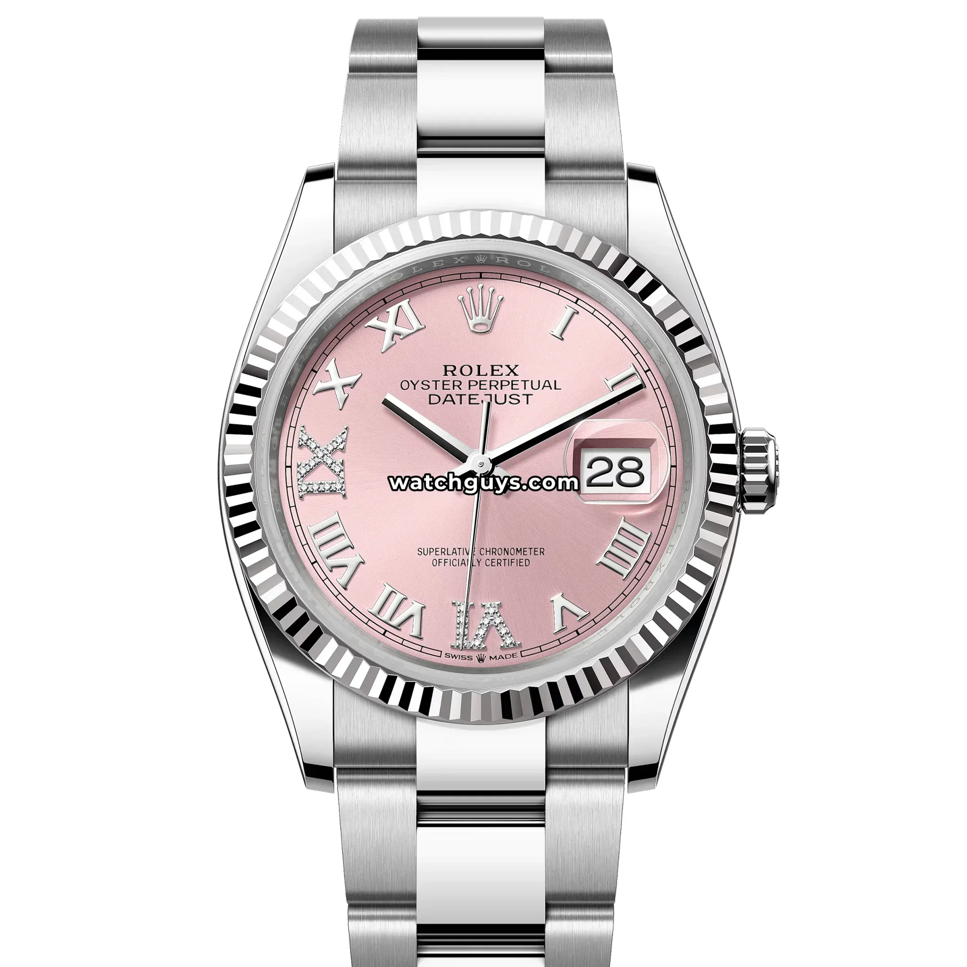 Rolex Datejust 126234 Pink Diamond Roman Oyster