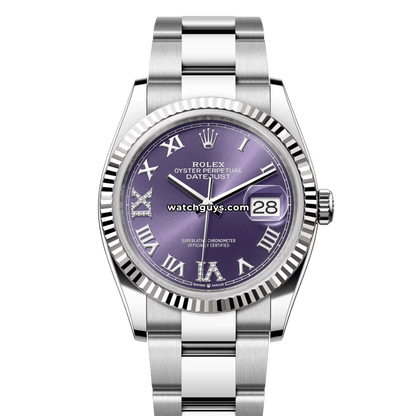 Rolex Datejust 126234 Purple Aubergine Diamond Oyster