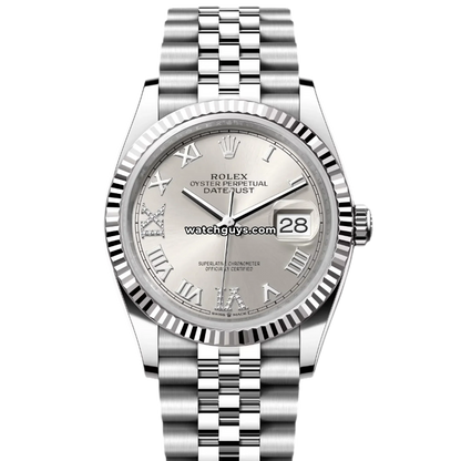 Rolex Datejust 126234 Silver Roman Diamond Jubilee