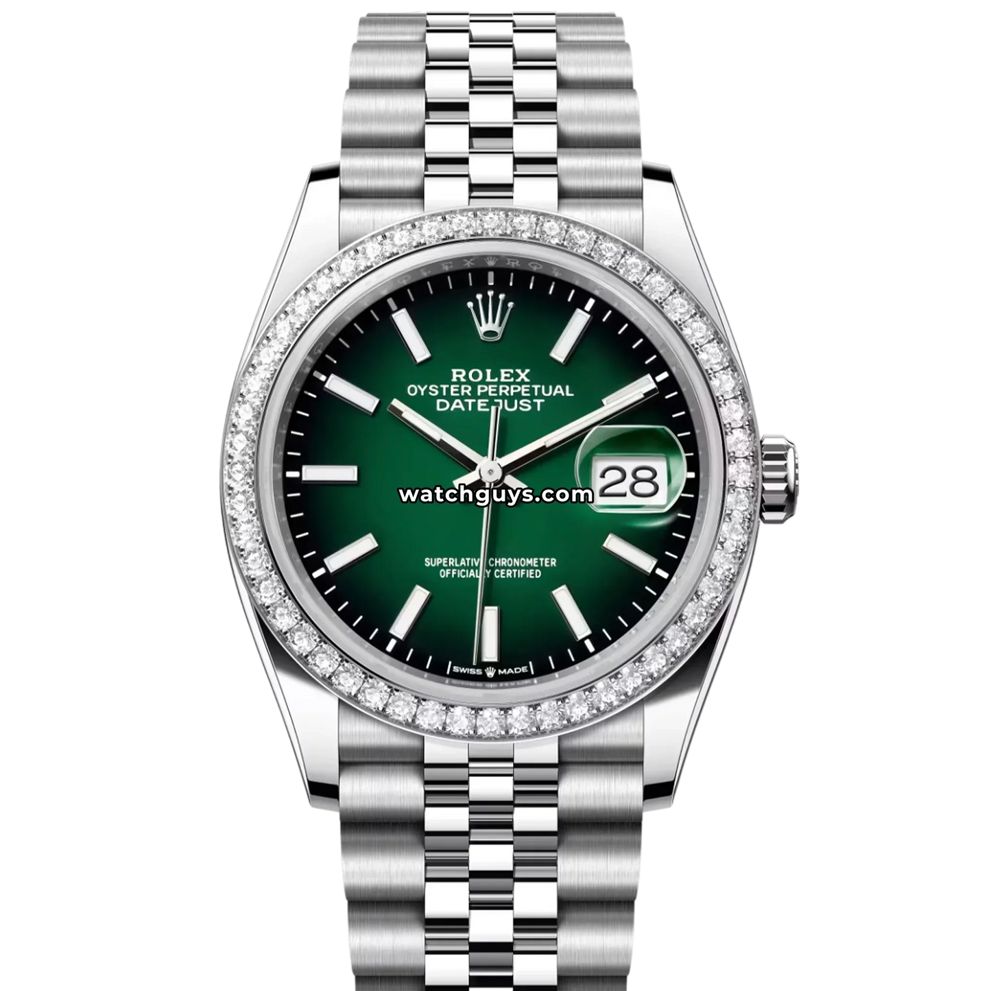 Rolex Datejust 126284RBR Green "Ombre" Jubilee
