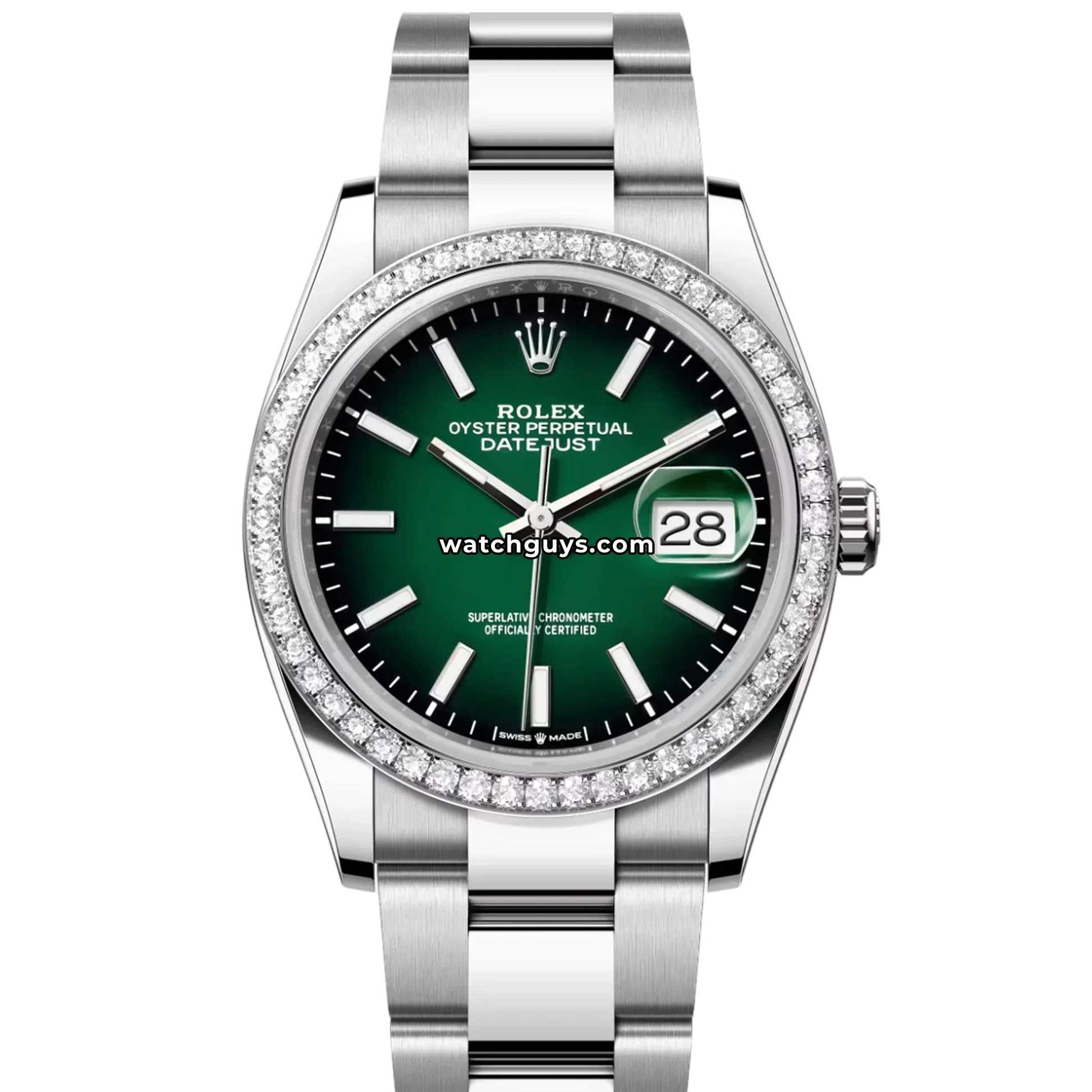 Rolex Datejust 126284RBR Green "Ombre" Oyster