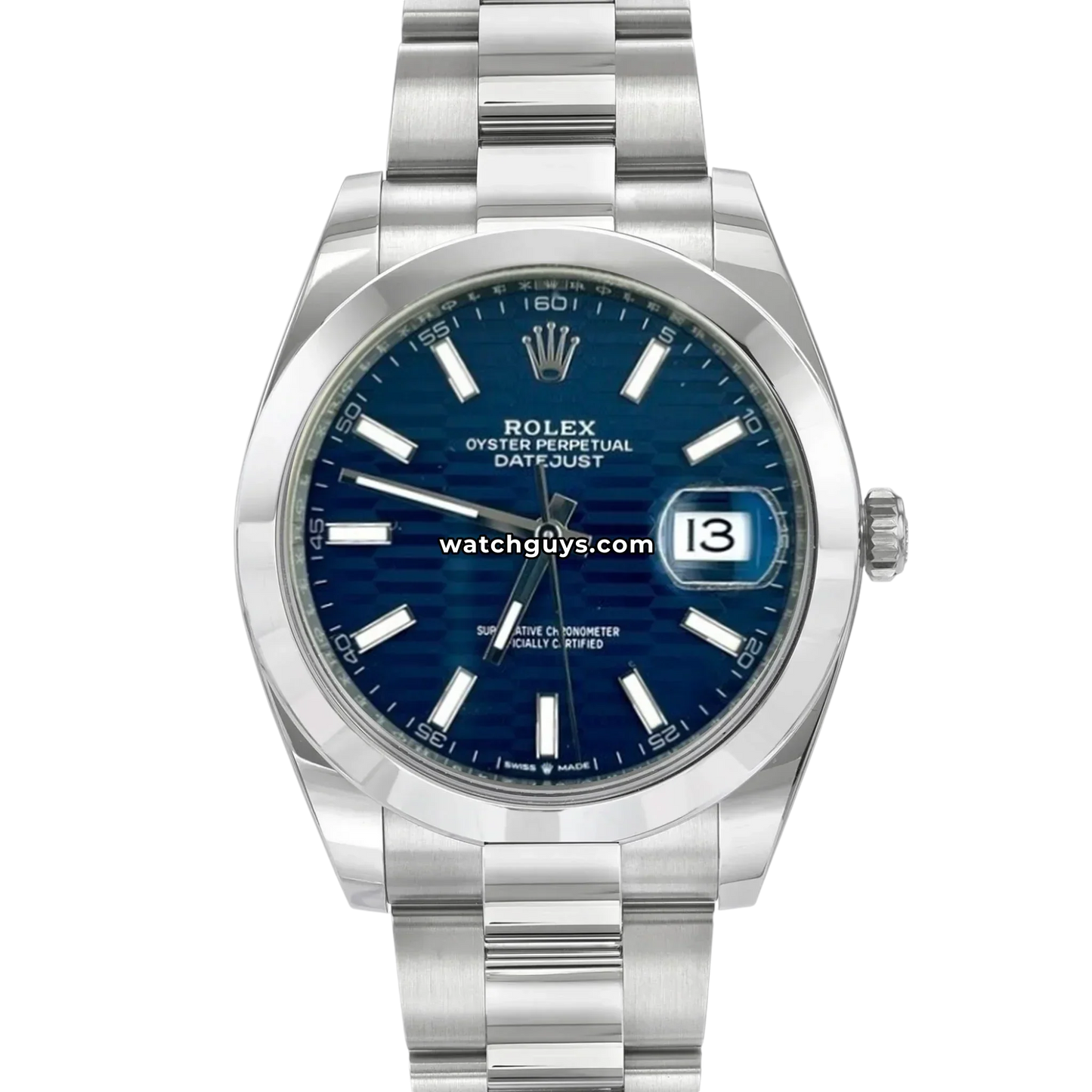 Rolex Datejust 126300 Blue Motif Index