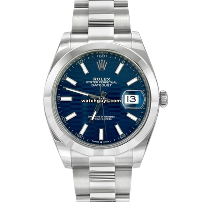 Rolex Datejust 126300 Blue Motif Index