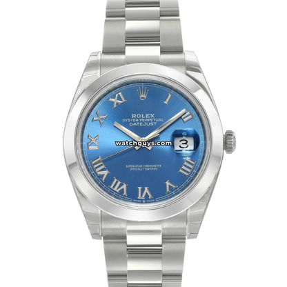 Rolex Datejust 126300 Azzurro Blue Roman Oyster