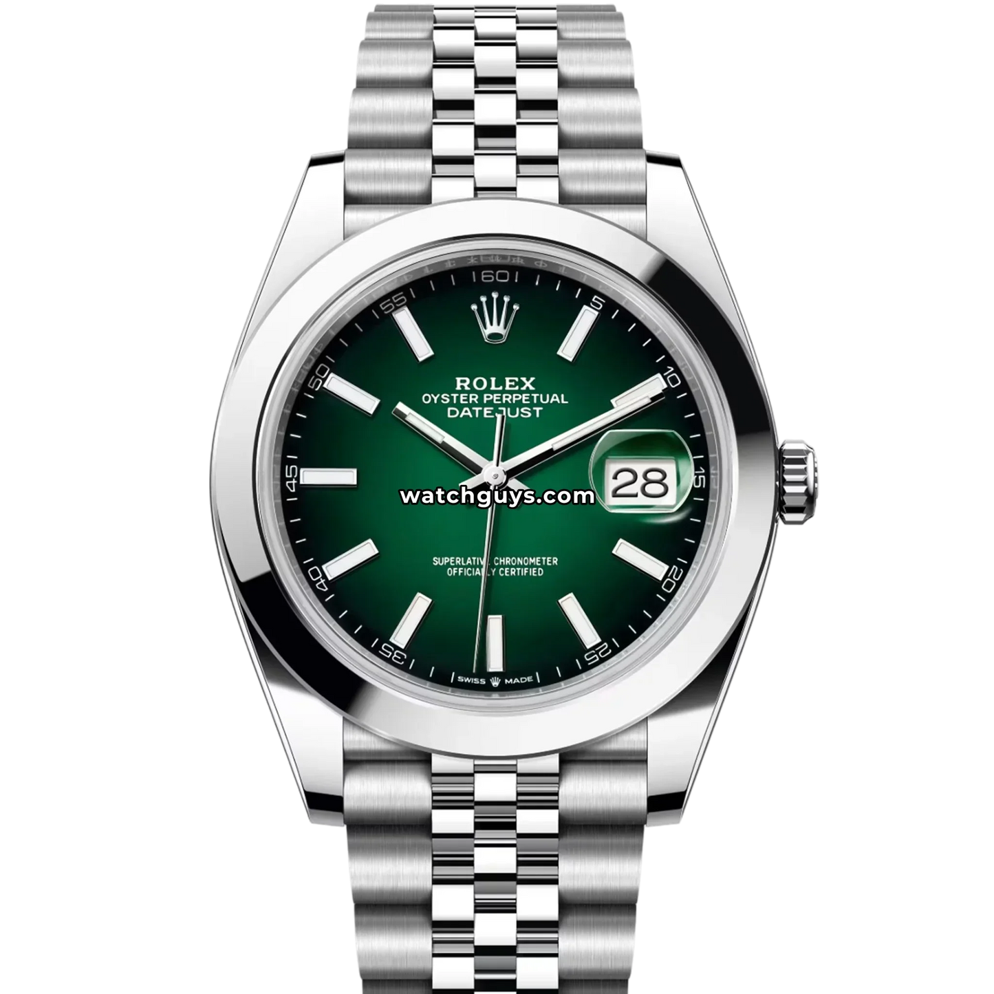 Rolex Datejust 126300 Green "Ombre" Jubilee