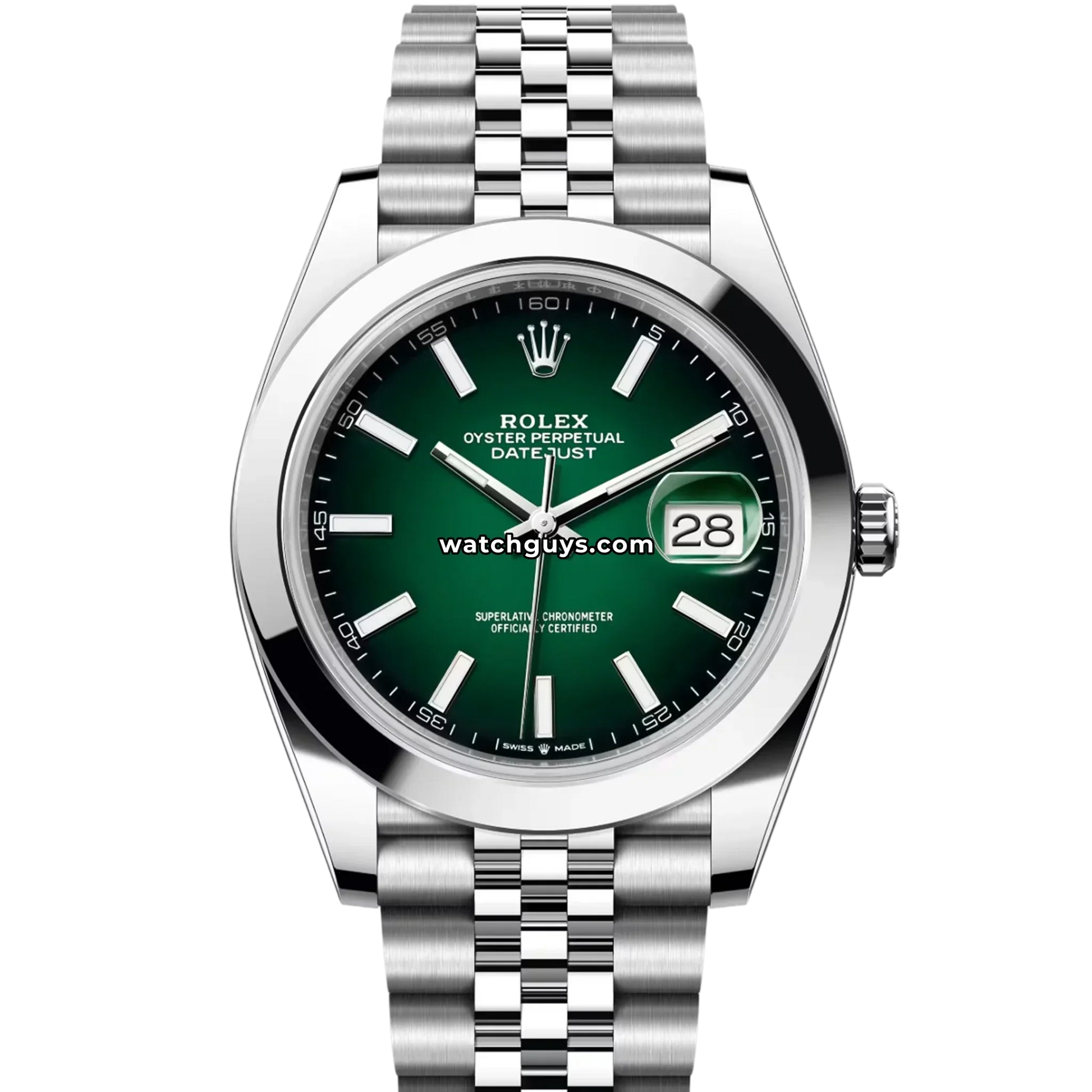 Rolex Datejust 126300 Green "Ombre" Jubilee