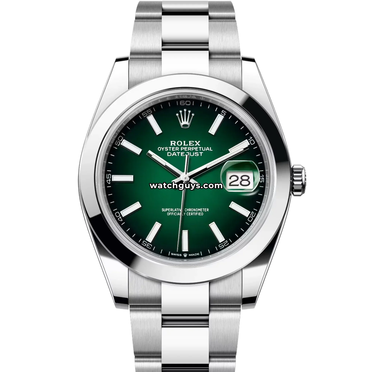 Rolex Datejust 126300 Green "Ombre" Oyster