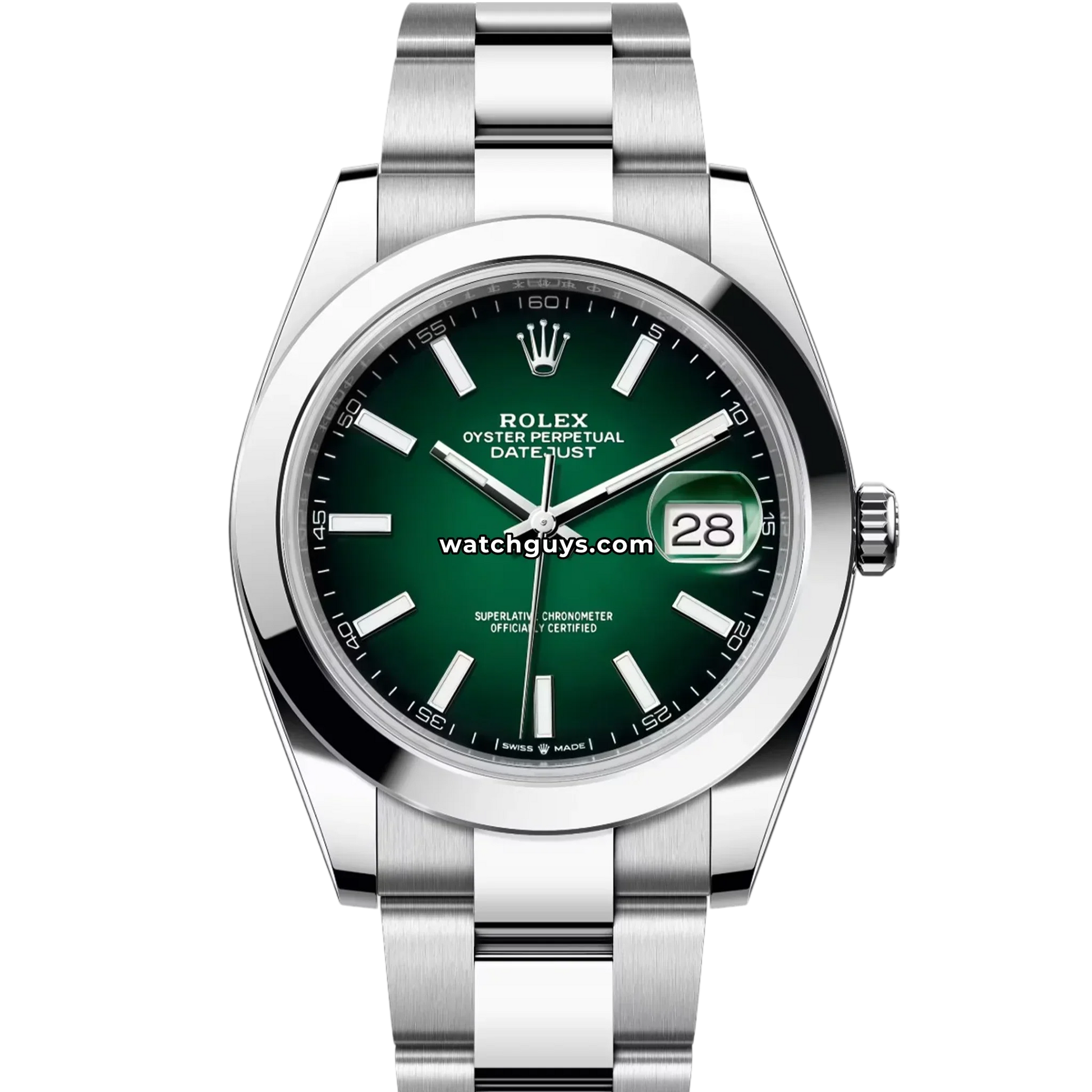 Rolex Datejust 126300 Green "Ombre" Oyster