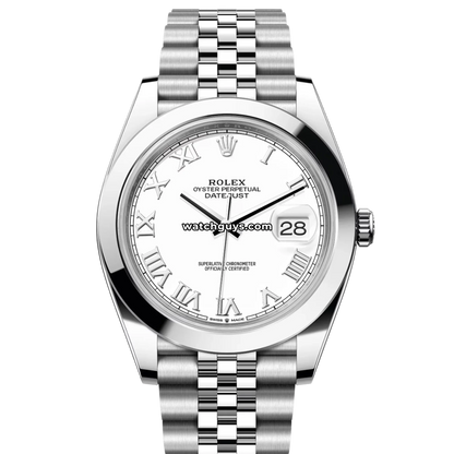Rolex Datejust 126300 White Roman Jubilee