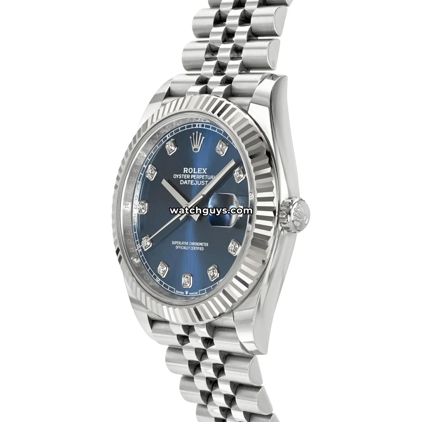 Rolex Datejust 126334 Blue Diamond Stainless Steel Jubilee