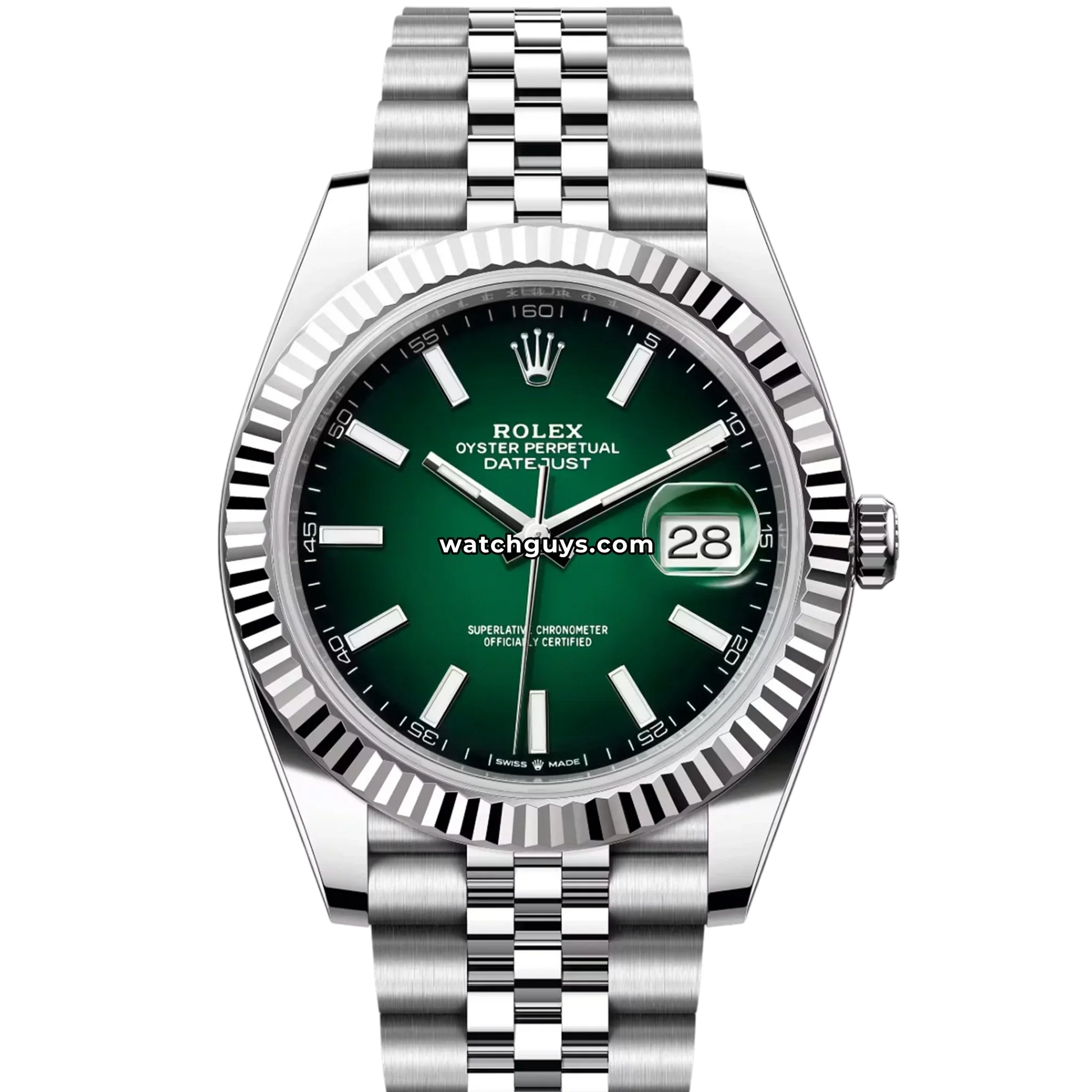 Rolex Datejust 126334 Green "Ombre" Jubilee