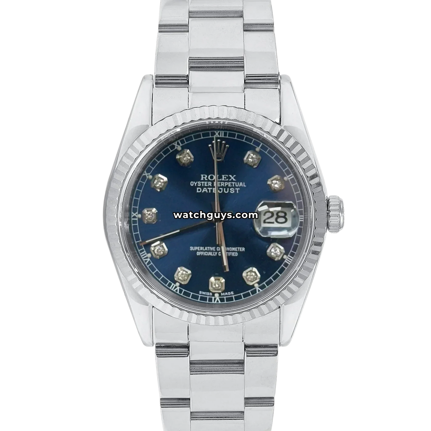 Rolex Datejust 16220 Blue Diamond Dial