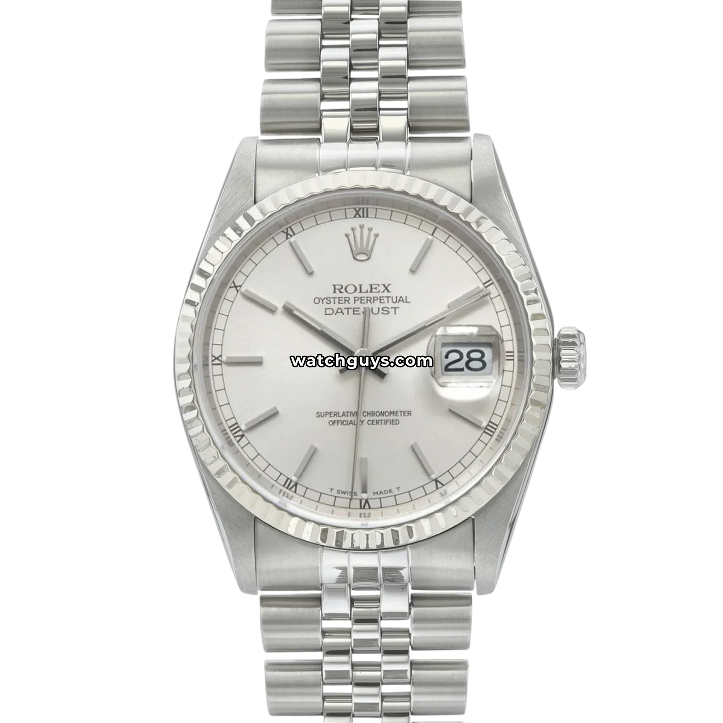 Rolex Datejust 16234 Silver Index Jubilee