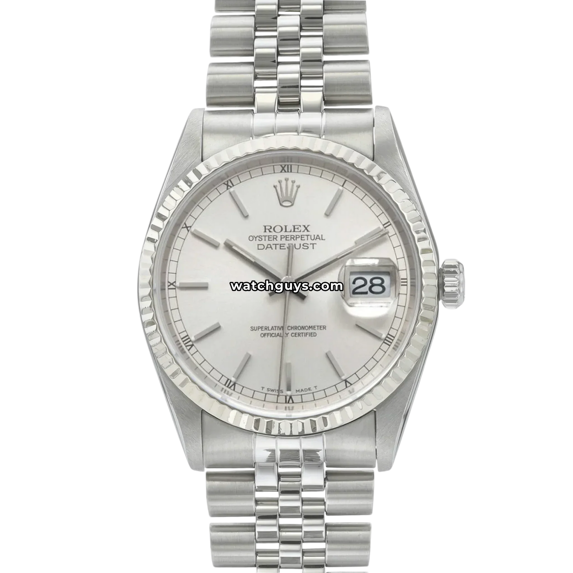Rolex Datejust 16234 Silver Index Jubilee