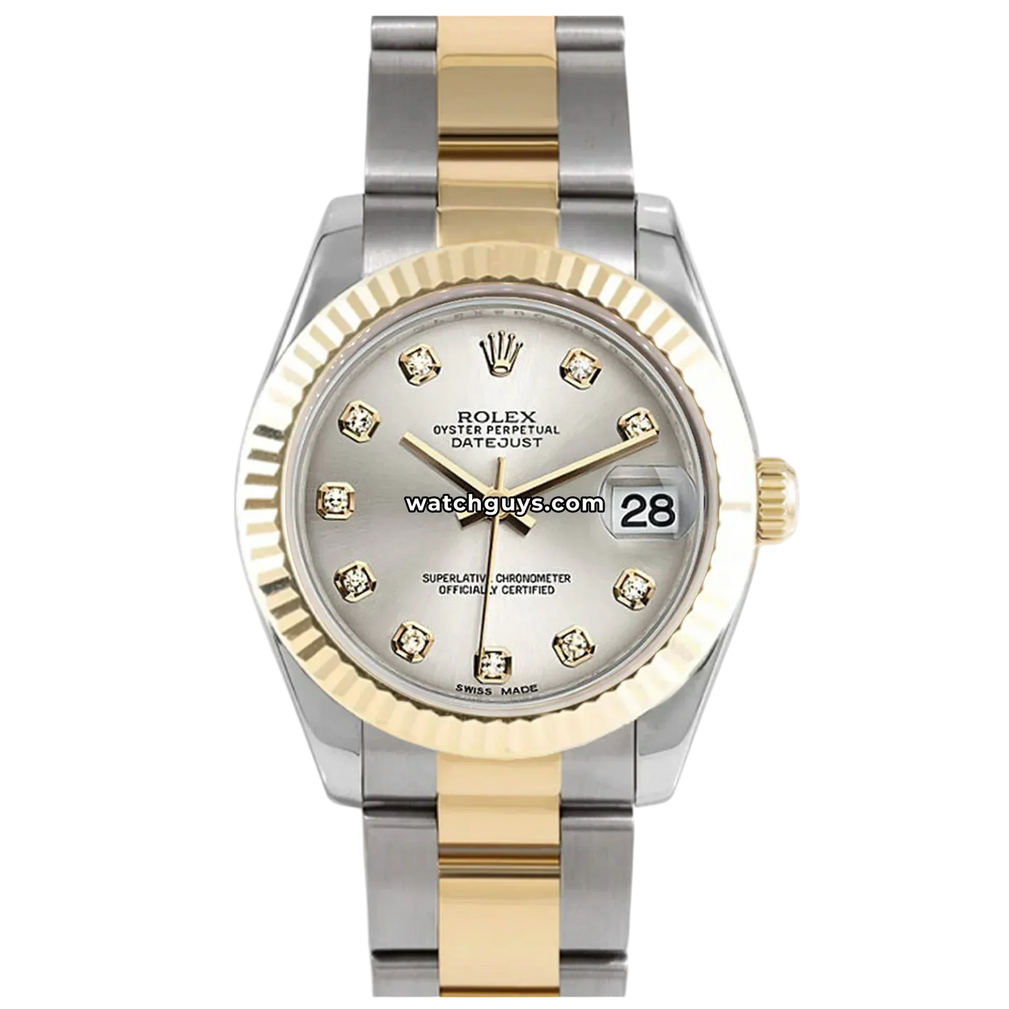 Rolex Datejust 178273 Silver Diamond Oyster