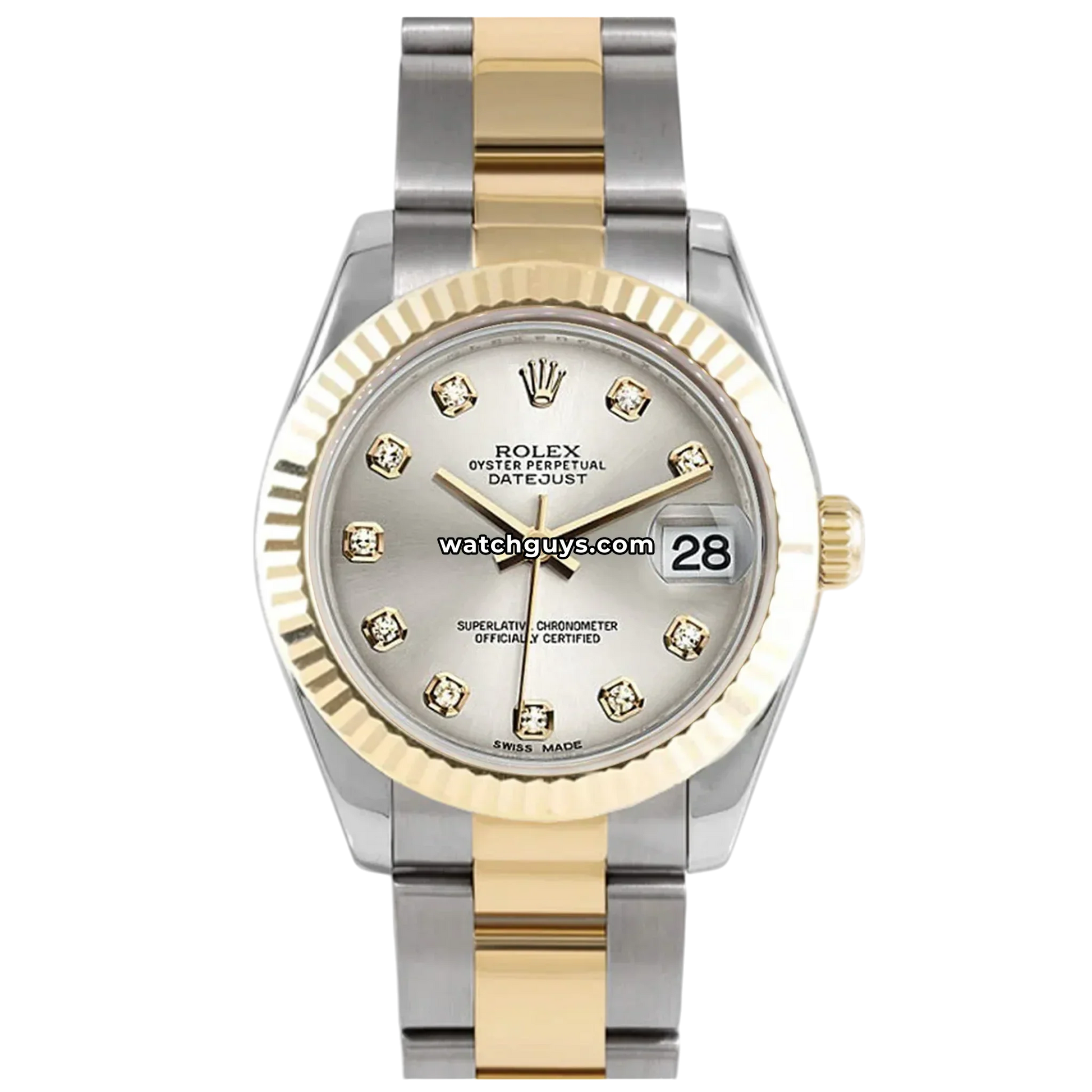 Rolex Datejust 178273 Silver Diamond Oyster